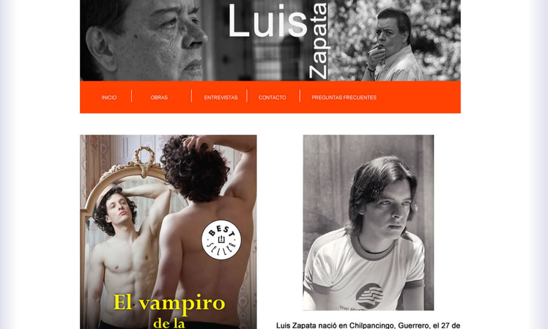 Foto del portal web del escritor Luis Zapata